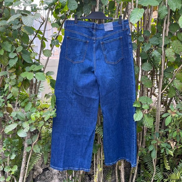 Banana Republic Pleated Wide-Leg Jeans- NWT (Size 32/ 14) - Picture 6 of 11